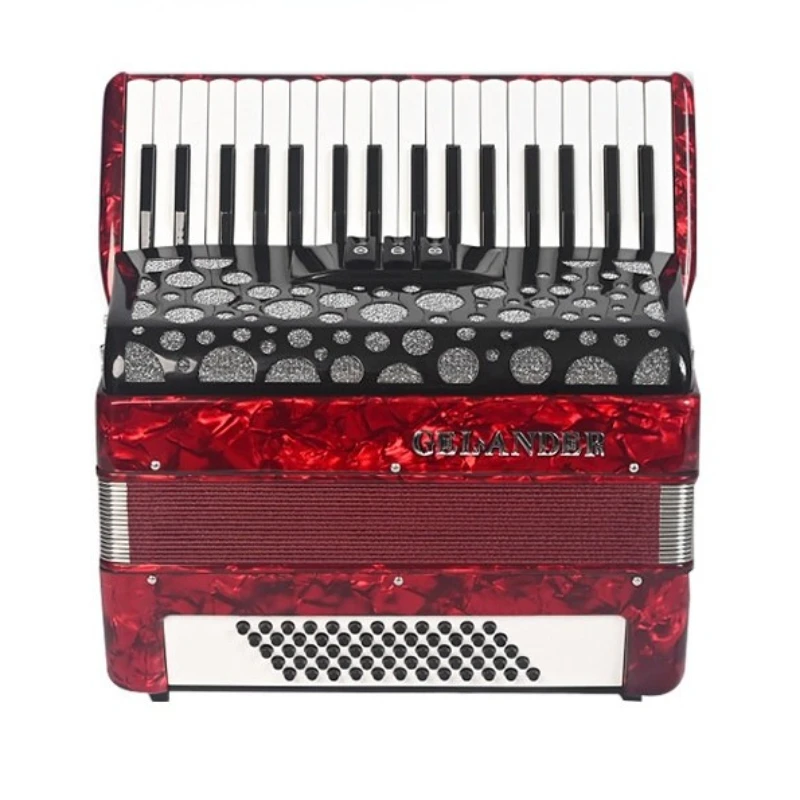 Mini Lightweight Piano Accordion Musical Instrument, 60/80/96/120 Bass Compact Accordion