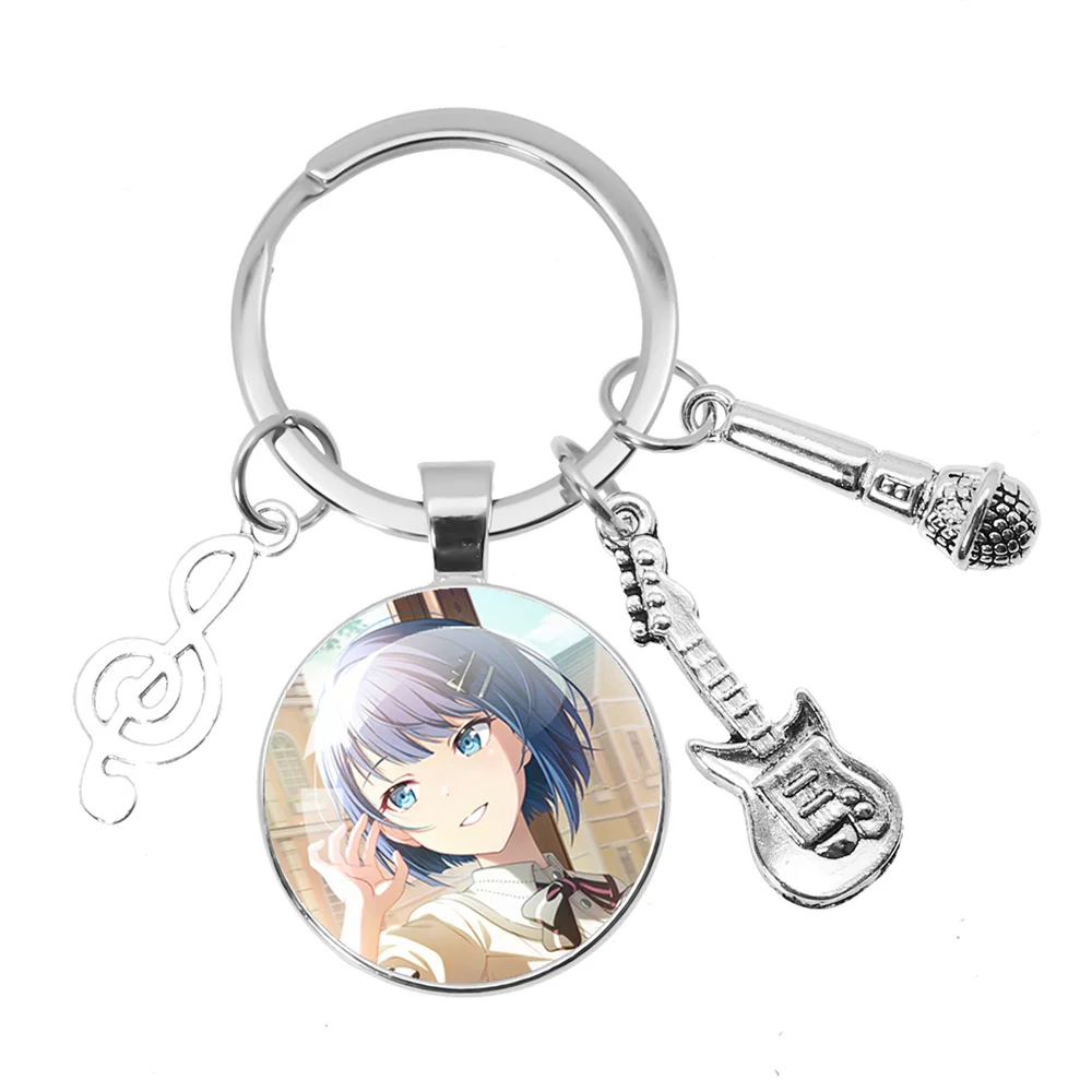 MORE MORE JUMP! Kiritani Haruka Hrk Music Themed Keychain Cartoon Characters Photo Glass Keychain Backpack Accessories Gifts