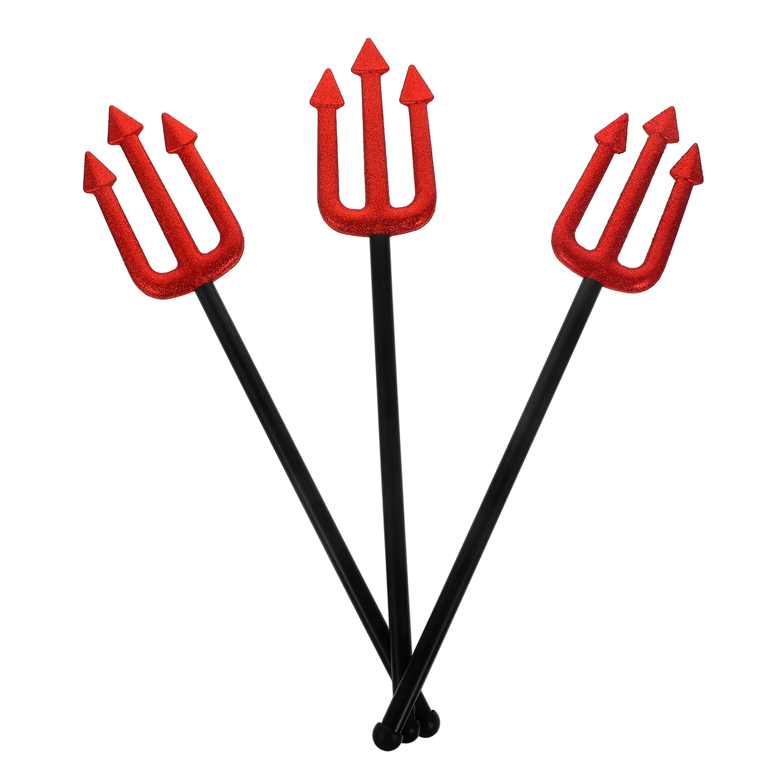 

3 Pcs Golden Prop Smooth Handle Devil Cosplay Fork Lightweight Demon Accessories Halloween Decoration Party Supplies