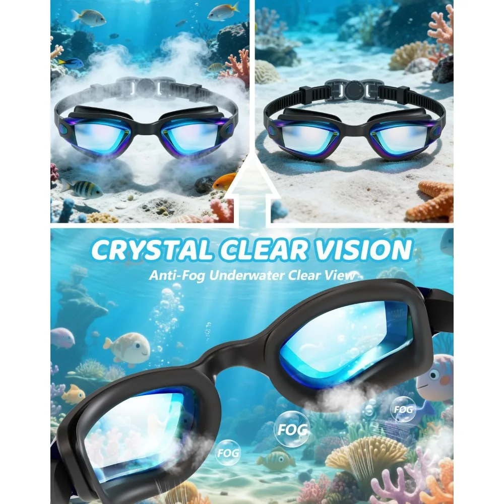 Kids Swim Goggles Anti-Fog UV Protection Comfort Fit Ages 3-14 view 3
