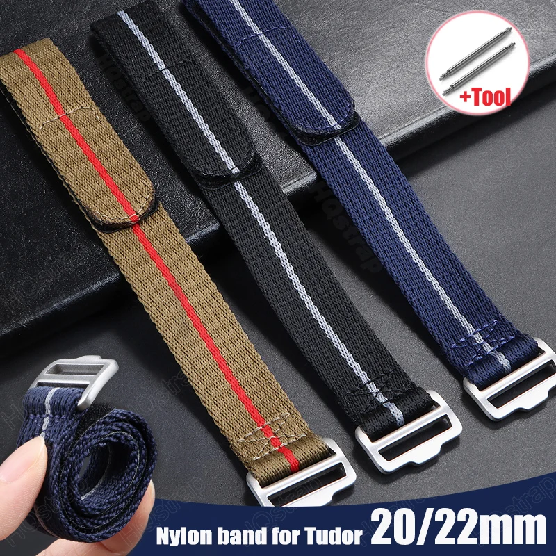 22mm 20mm Nylon Fabric Strap for Tudor Universal Replacement Straps Wristband for Men Women Bracelet Canvas Band Accessories