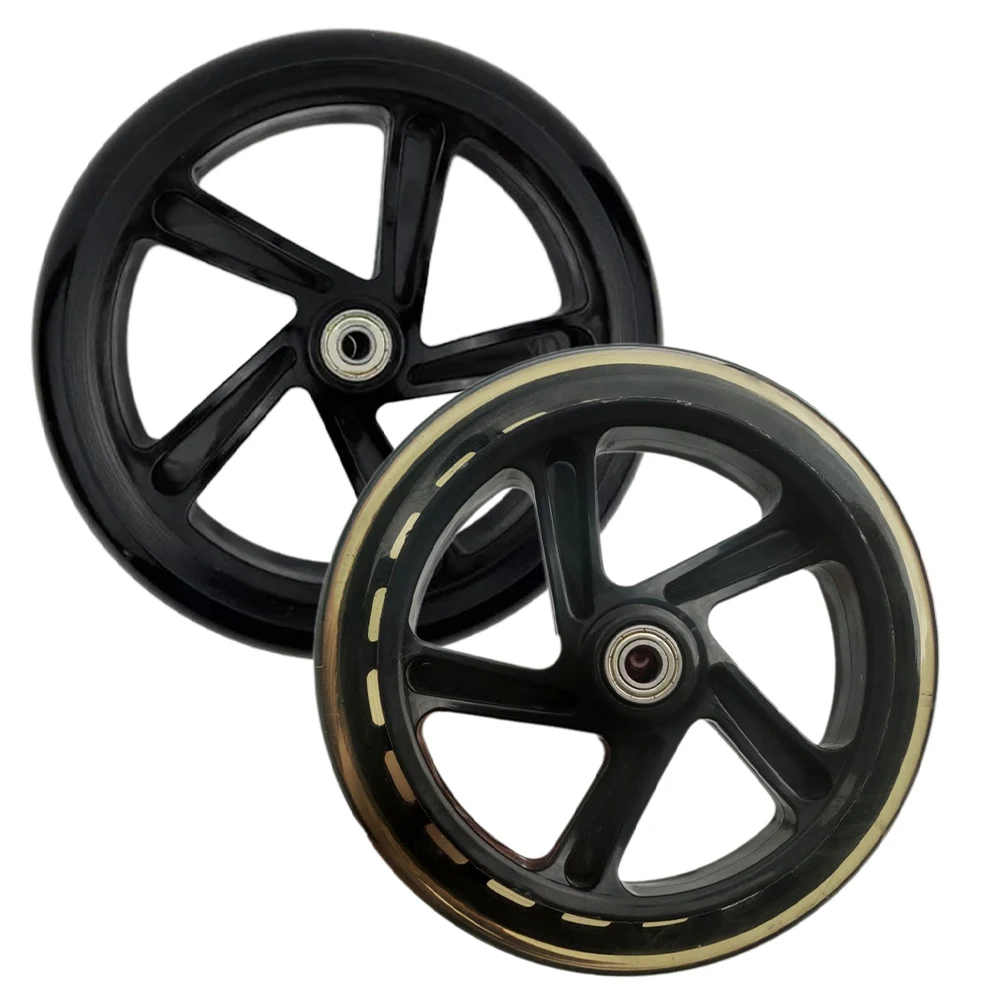 스쿠터 휠, PU 사일런트 휠 롤러 스케이트, 왜건 카트 트롤리 휠 교체 부품, 125x2 4mm, 145x30mm, 180x30mm, 200x40mm, 2 개