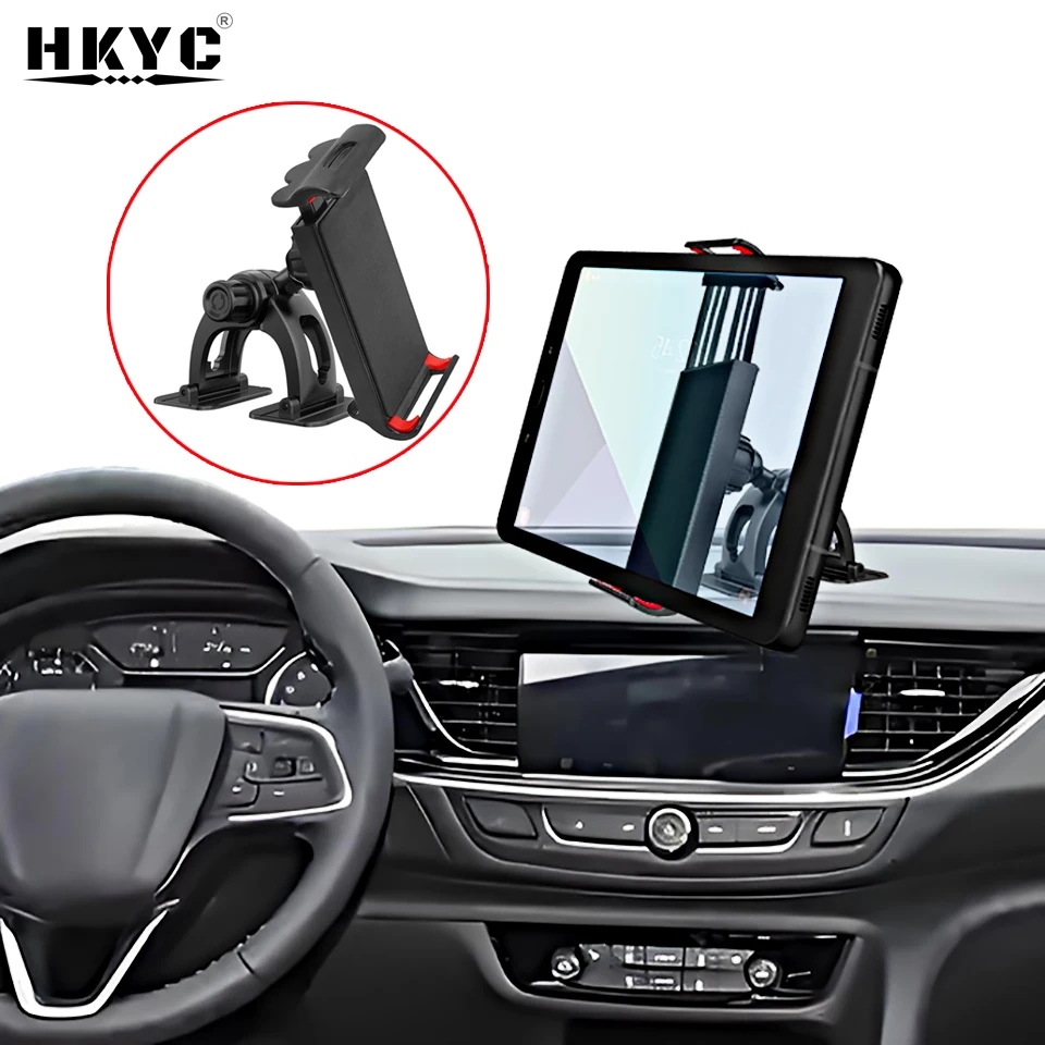 

Модернизированный автомобильный держатель телефона HKYC для приборной панели/лобового стекла, подходит для iPhone Samsung iPad 4–11 дюймов, 360° ° Универсальное поворотное и нескользящее основание
