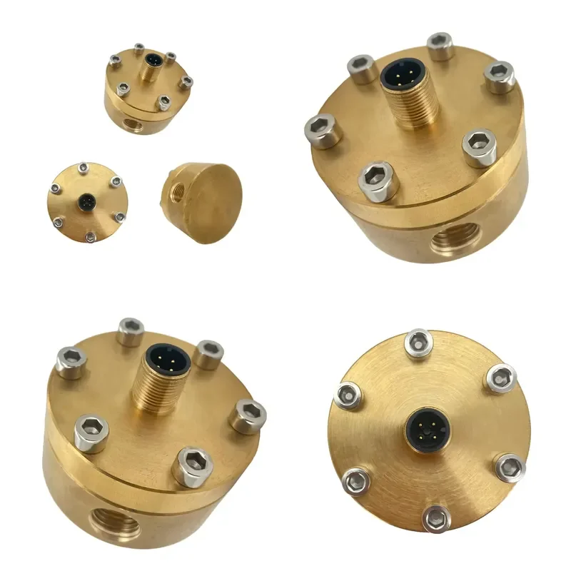 Factory Supply Wireless High Accuracy 0.5% Oval Gear Liquid Flow Sensor / Hall Effect Pulse Flow Meter in 1/4 Inch With M12