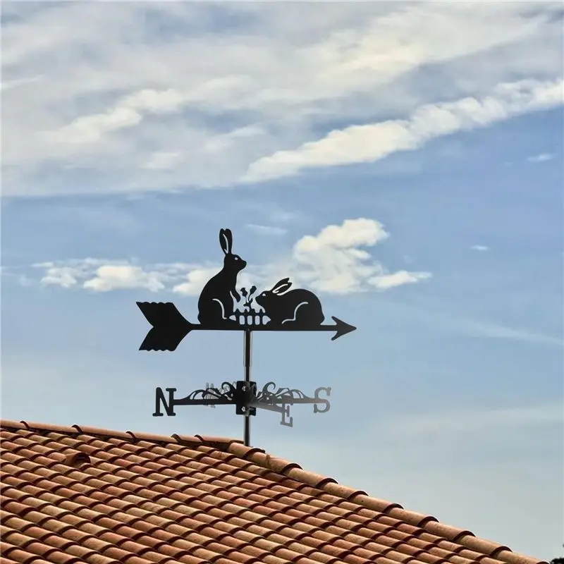ABXF-Animal Iron Wind Vane, Weather Vane, Roof Weather Vane Wind Direction Indicator Roof Decoration Spare Parts