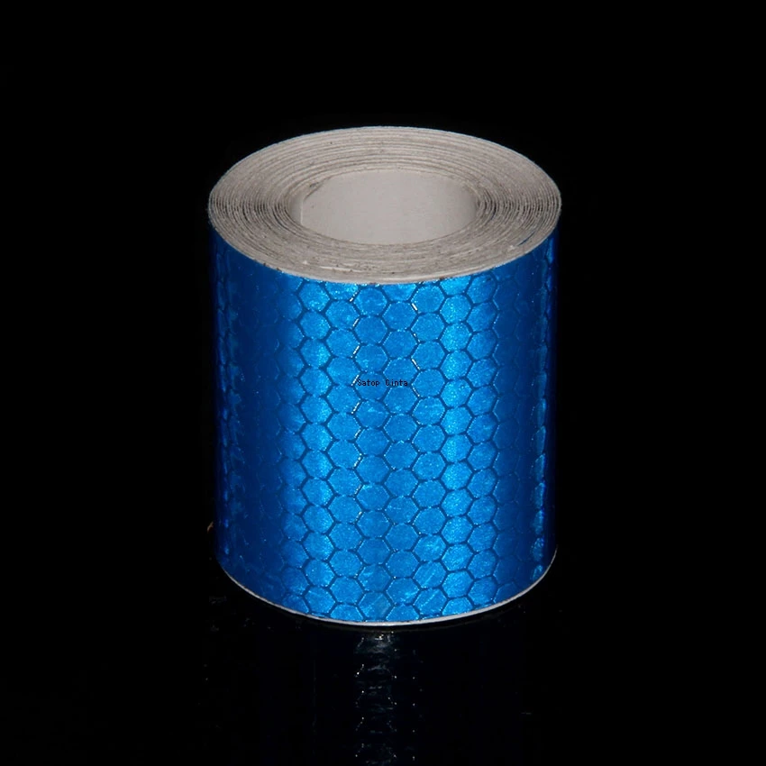 5cm*3m Blue Reflective Bicycle Sticker Waterproof Strong Adhesive Safety Warning Tape Reflector Conspicuity Strip For Motorcycle