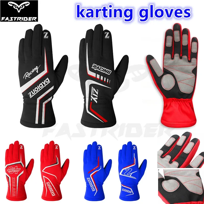 Karting Gloves ATV Gloves Breathable Kart Racing Training Gloves Non Slip Guantes Moto Full Finger Touch Screen Guantes