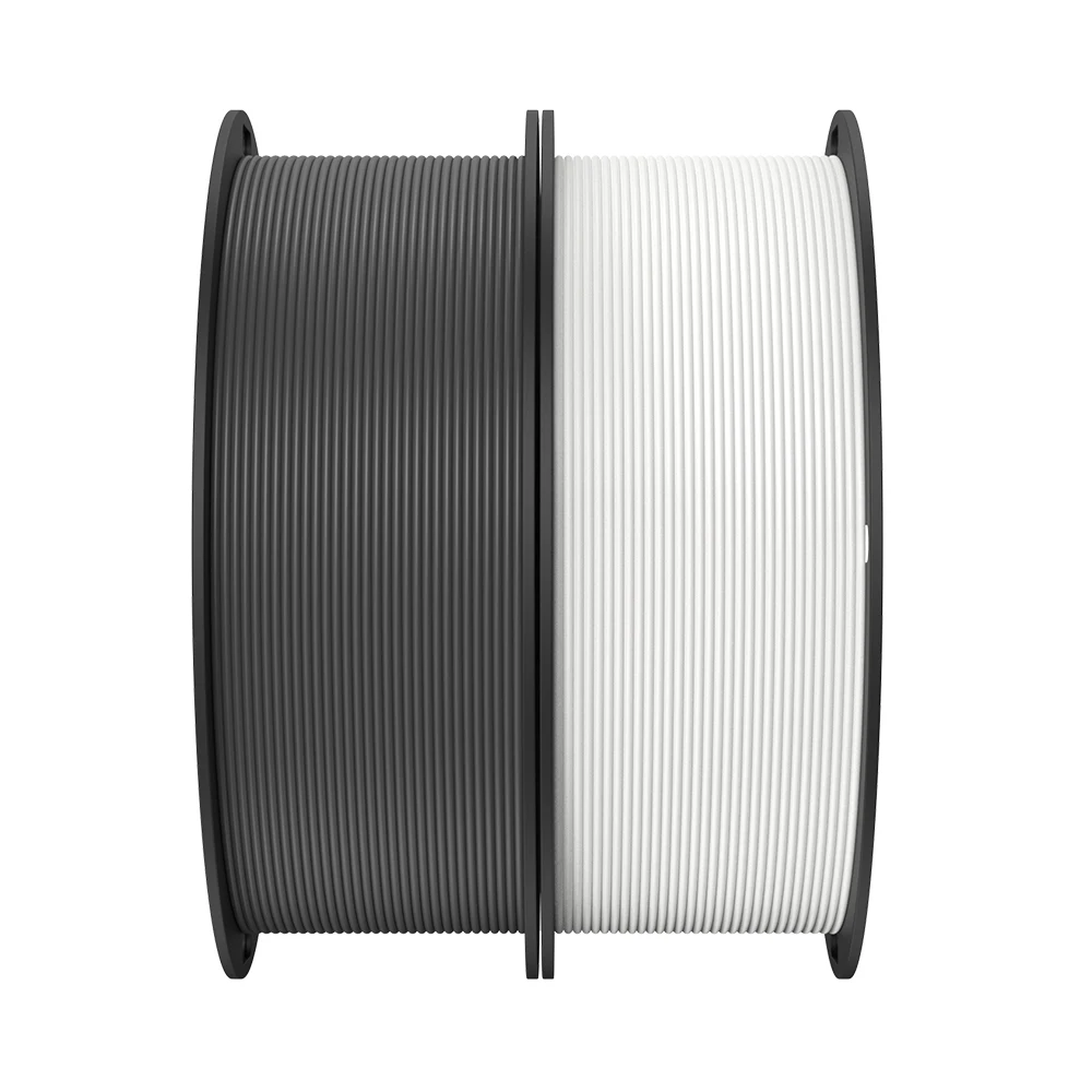 Creality Ender-PLA Value Pack 2KG PLA Filament 1.75mm PLA 3D Printer Filament White and Black 2 Spools Pack Fit Most 3d Printer