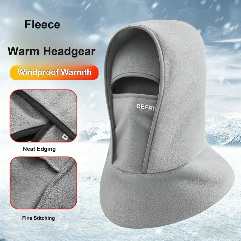 Balaclava Winter Face Mask Dual Layer Thickened Integrated Neck Warmer for Skiing Outdoor Activities
