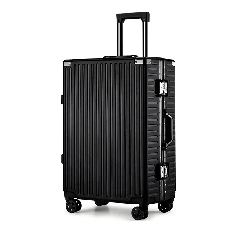 

Suitcase Aluminum Frame Can Sit Travel Bag Waterproof Travel Suitcase Cabin Carry on Rolling Luggage 20 " Password Trolley Case