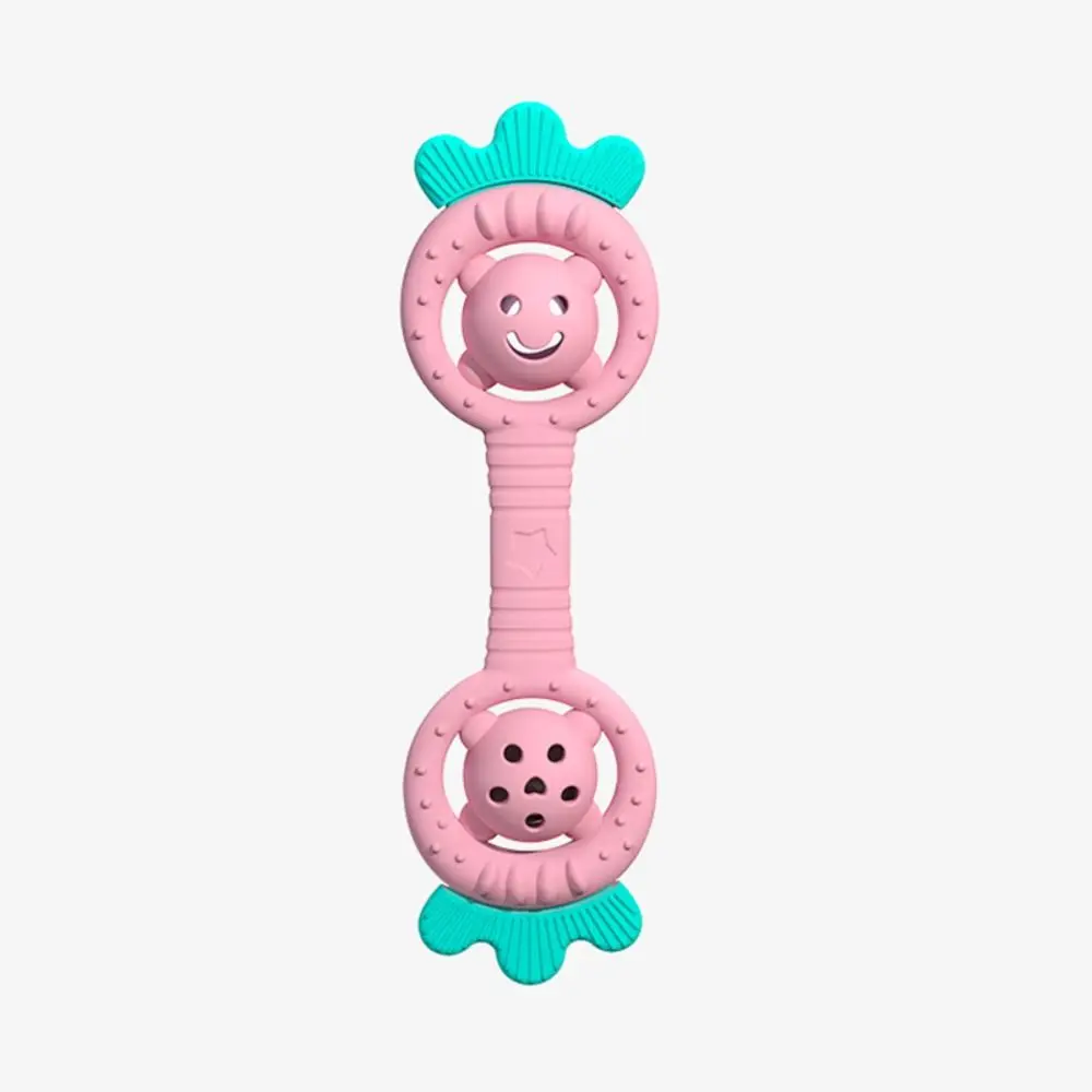 Cute Strawberry Teether Rattle Toy Early Education Silica Gel Silica Gel Hand Bell Chewable Food Grade Kids Bed Bell Infant