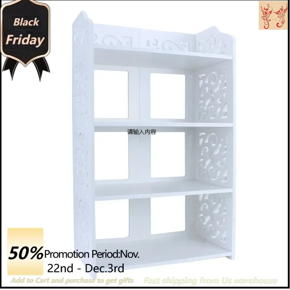 Shoe Cabinets, 4 Tiers White Hollow Out Shoe Rack Stand Storage Organiser Shelf Easy To Assemblly for Living Room, Shoe Cabinets