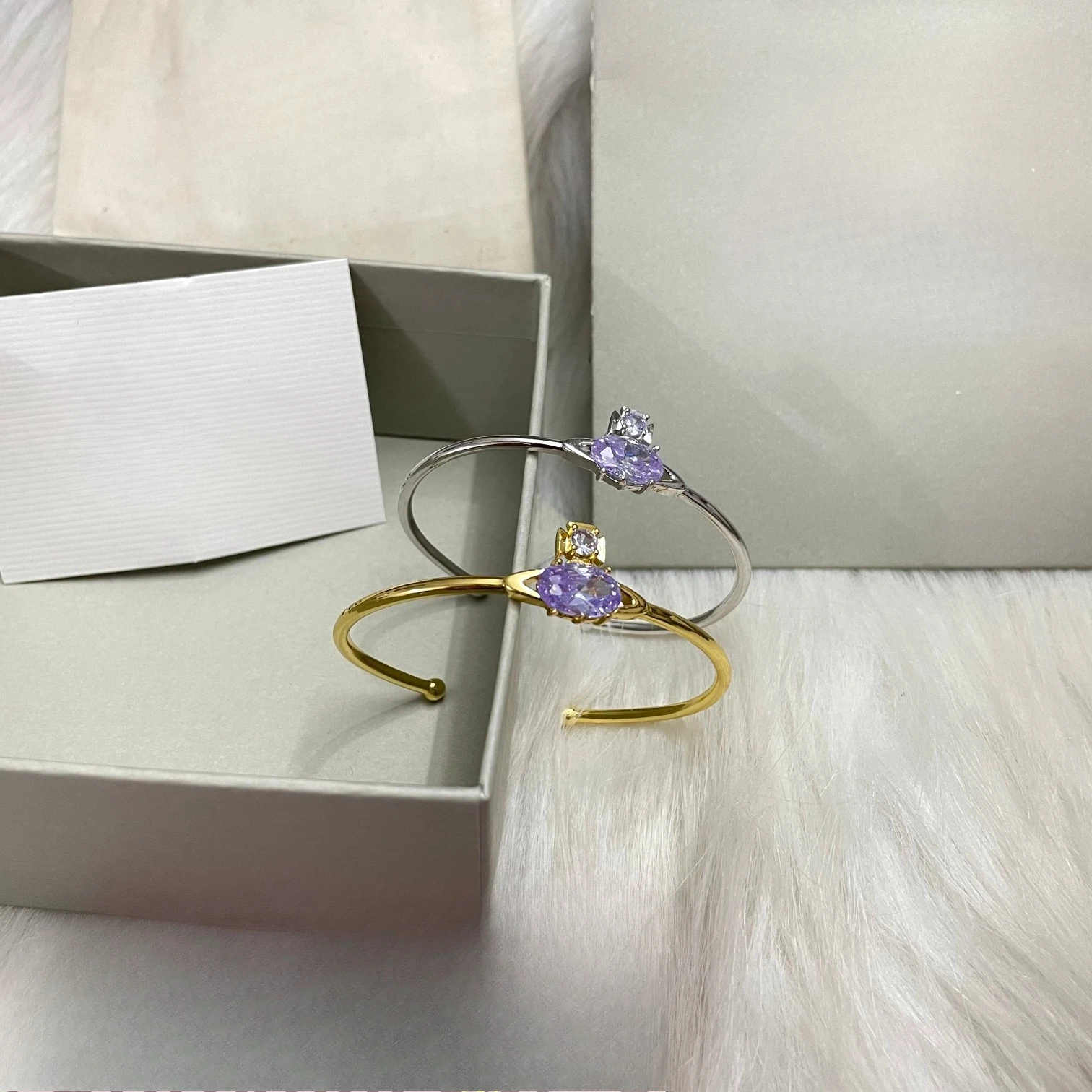 S925 فضة واحدة الماس سحر الأزياء تألق السيدات سوار أنيقة رومانسية ليتل زحل المجوهرات