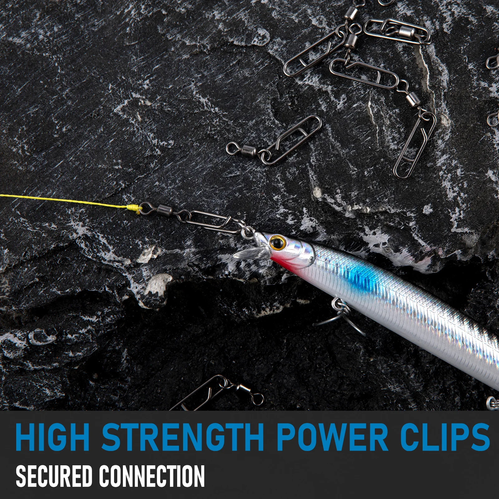 Dr.Fish Clips de potencia snap giratorio cambio rápido para señuelos - imagen 5