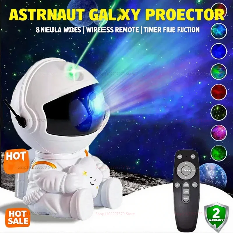 Starry Bedroom Astronaut Laser Sky Projector Mini Night Light Children's Gift Starry Sky Light Children's Bedroom Decoration