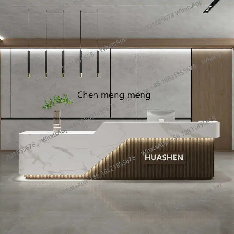 

Современная простая стойка регистрации компании, бар отеля, отдел продаж, бар, салон красоты, магазин одежды, касса