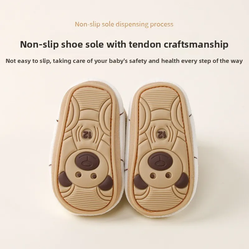 2024 شتاء جديد حذاء طفل 0-1Y الرضع بنين بنات نعال تدفئة التطريز الجوارب أحذية ربيع الخريف عدم الانزلاق سرير الأولى ووكر