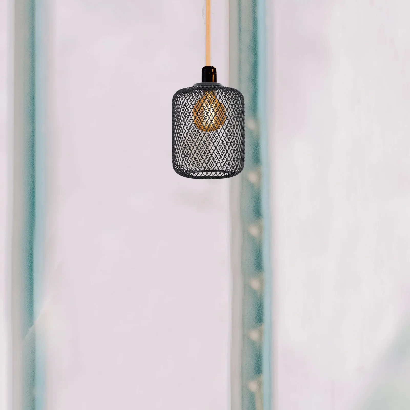 

Iron Wire Lampshade Retro Industrial Mesh Pendant Light Shade Replacement Hollow Out Metal Cover For Ceiling Fan Vintage