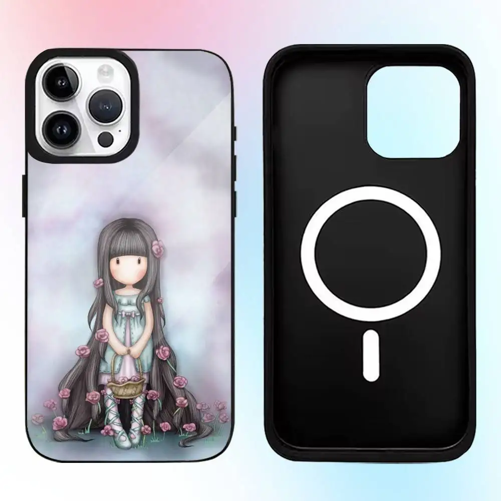 حافظة هاتف S-Santoro G-Gorjuss لهاتف iPhone17,16,15,14,13,12,11 Plus، Pro Max مغناطيسية للشحن اللاسلكي Magsafe #3