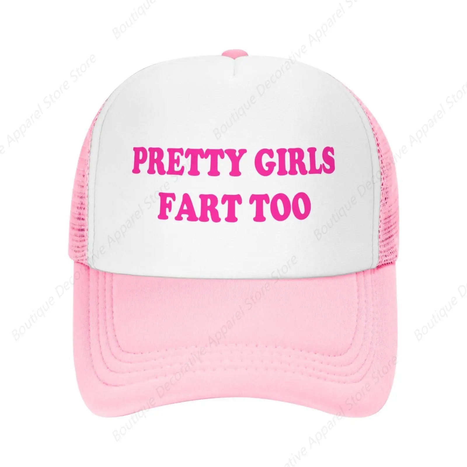 Funny Hot Pink-Pretty-Girls-Fart Too-Trucker Hats Adults Humor Gag Gifts Fun Foam Party Snapback Baseball Caps Gag