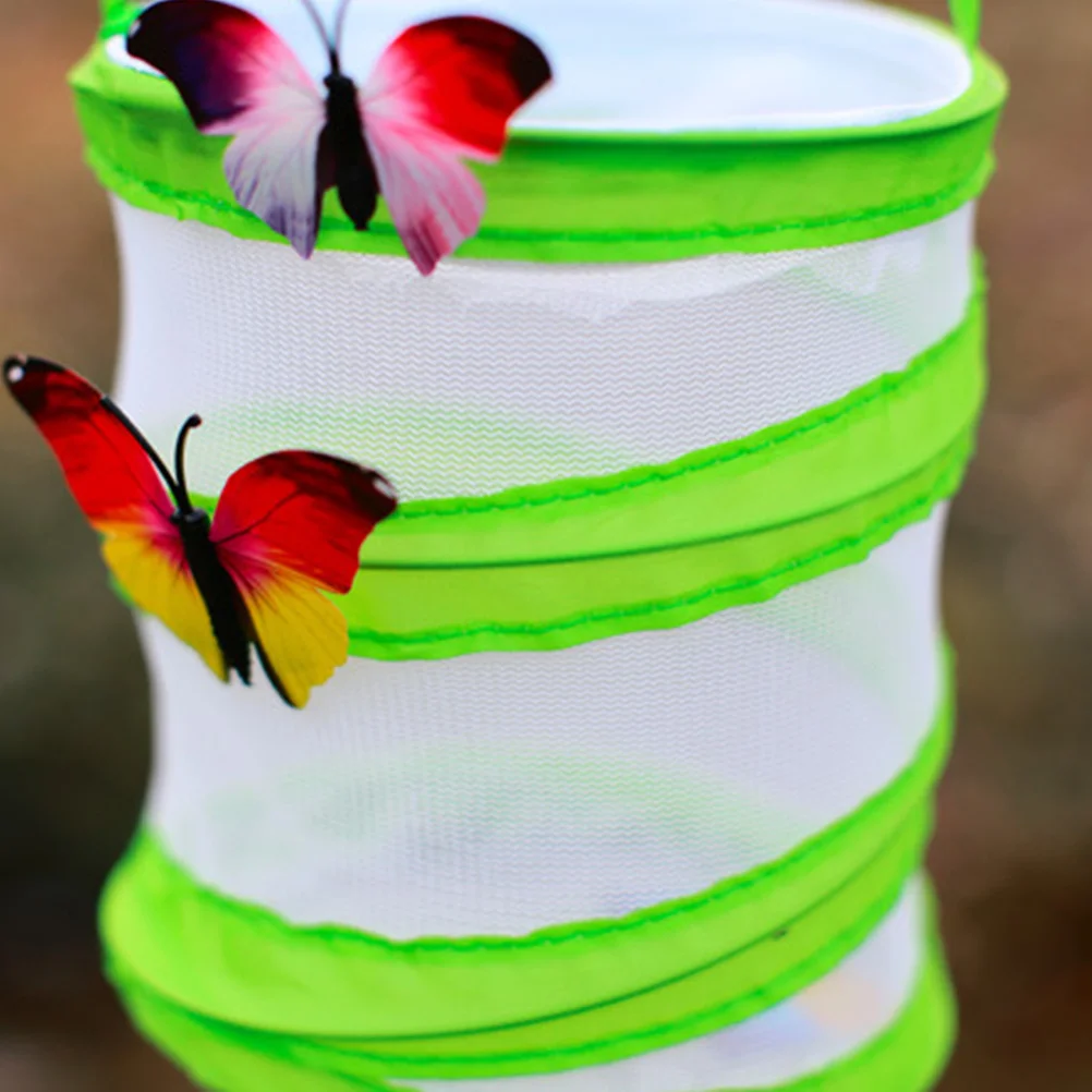 طوي شبكة حشرات قفص 14X15 سنتيمتر غرامة شبكة الموئل لصيد الفراشات الحشرات الطائرة في الهواء الطلق أداة التعلم الاطفال علة