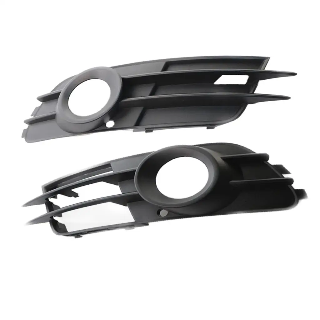 Right Fog Light Grill Cover Front Bumper Mesh ABS Black Grille for Audi A6 C7 2012-2015 Car Parts