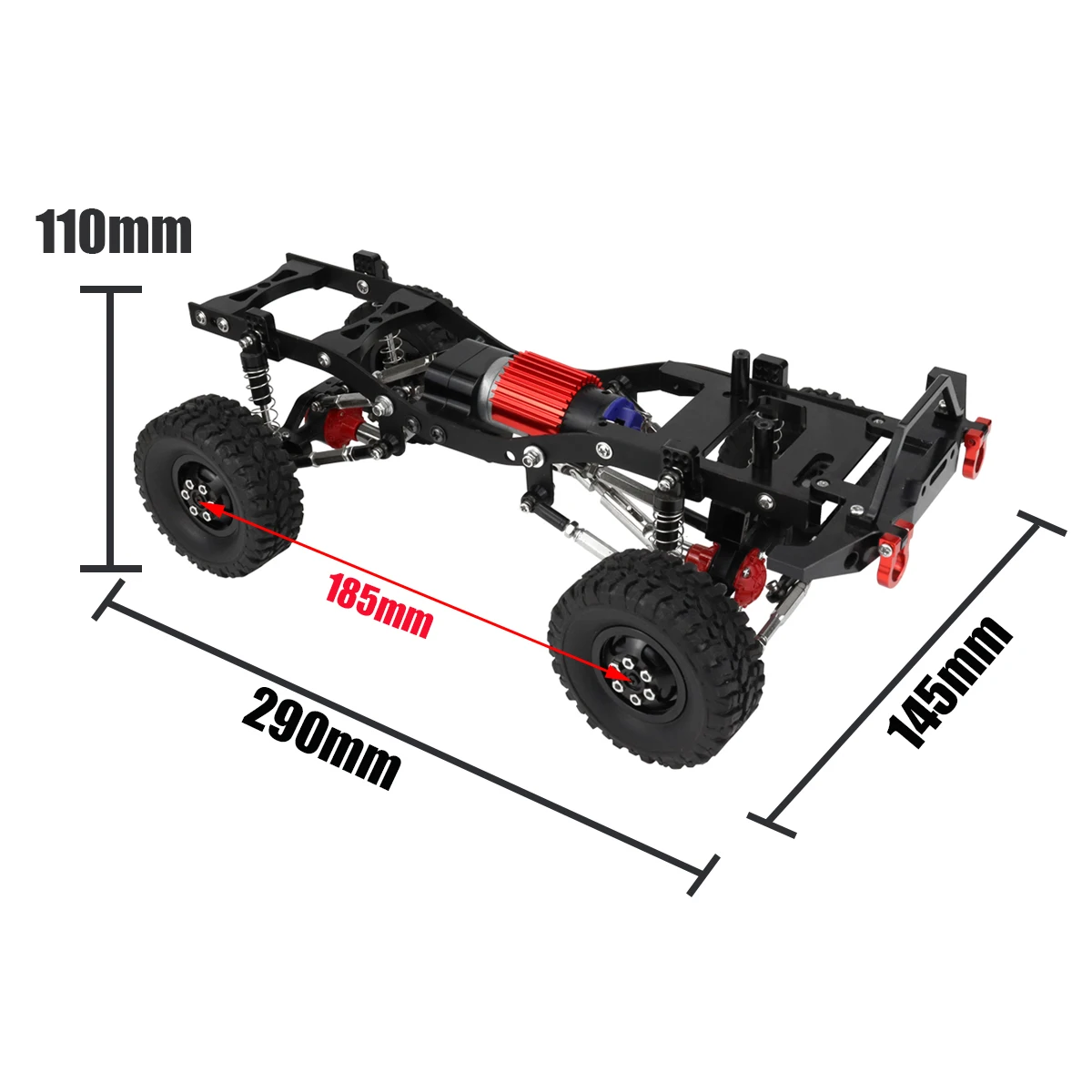 Metallo assemblato telaio assale del cambio tirante Set di accessori accessori intero aggiornamento per WPL C14 C24 1/16 RC auto