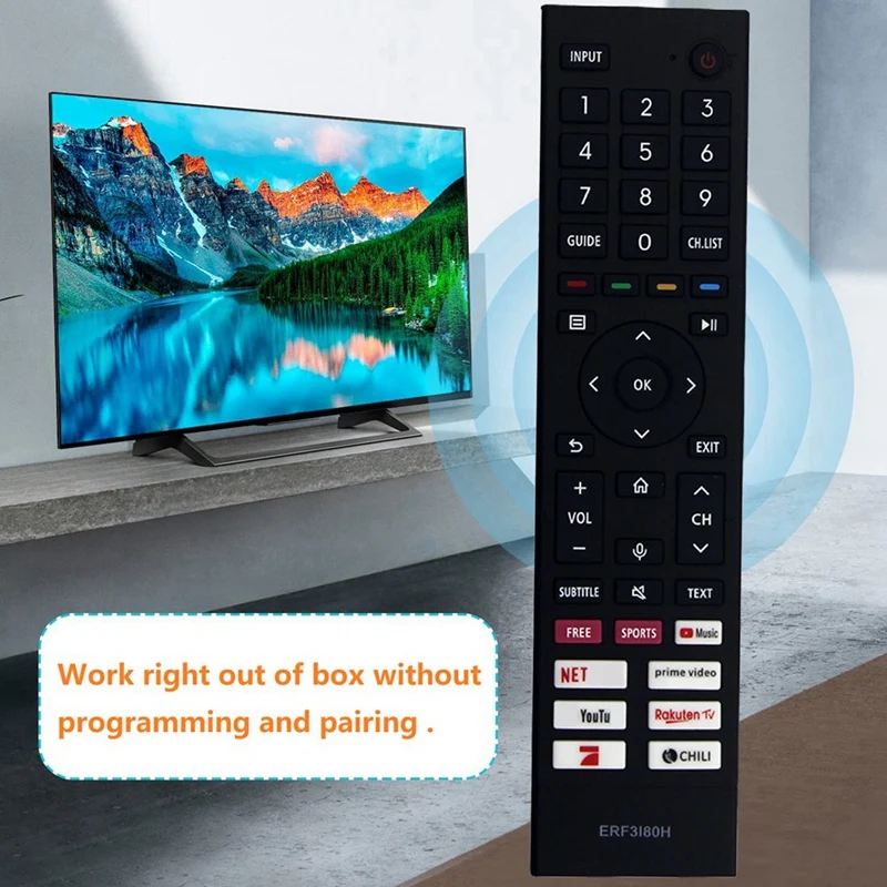 ERF3I80H Replace Remote For Hisense 4Kultra HD TV A6GG A4EG 43A6GG 50A6GG 55A6GG 65A6GG 70A6GG 75A6GG 32A4EG 40A4EG A6FG