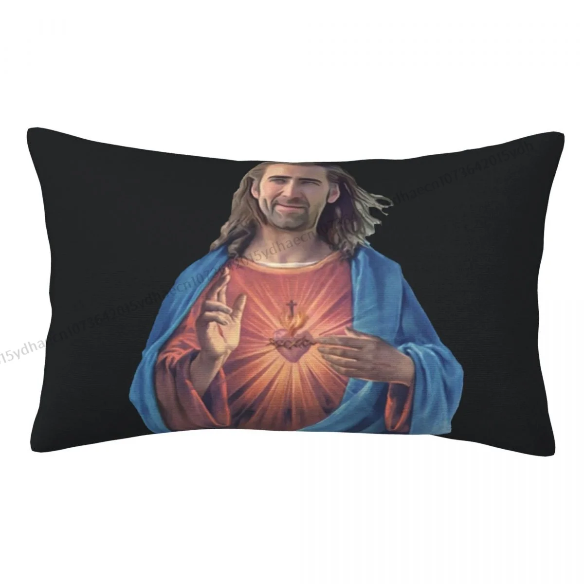 Nicolas Cage Impresso Fronha Jesus Mochila Cojines Covers Respirável Sofá Decoração Fronha