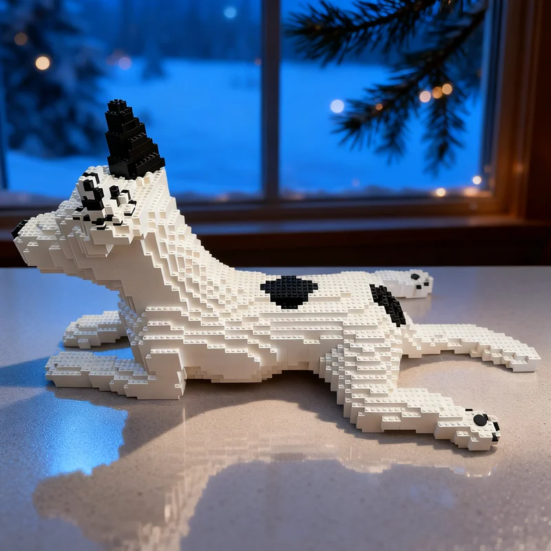 

2999 деталей MOC: Конструктор-модель собаки пород Джек-рассел-терьер, рождественский подарок, игрушка, креативная идея для самостоятельной сборки из кирпичиков