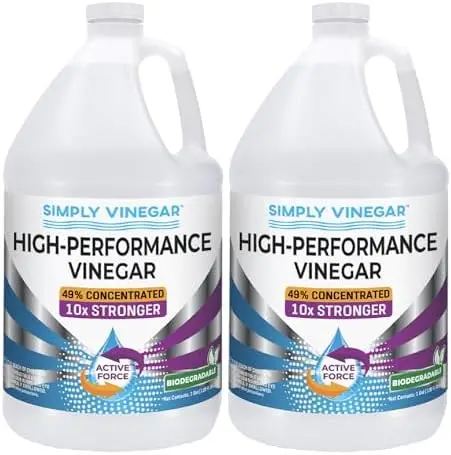 

Industrial Strength 49% Vinegar Cleaner – Biodegradable, Bleach-Free – 128 oz (Pack of 2) – Heavy-Duty Cleaning
