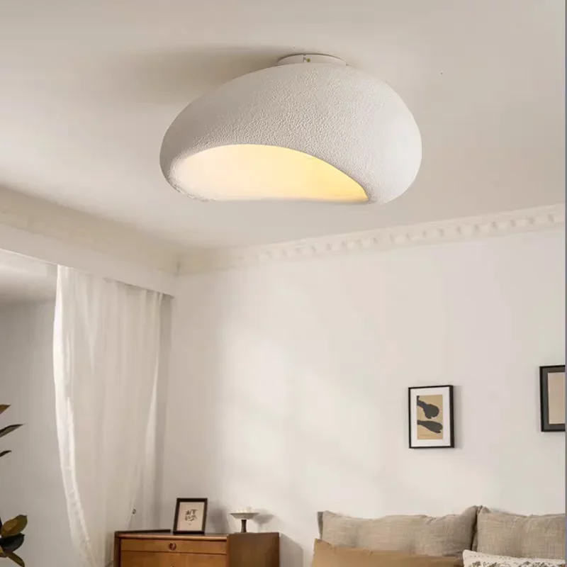 

Japanese Wabi Sabi Style Ceiling Lights for Living Dining Room Bedroom Study Modern Minimalist Cream Style Lighting Fixtures