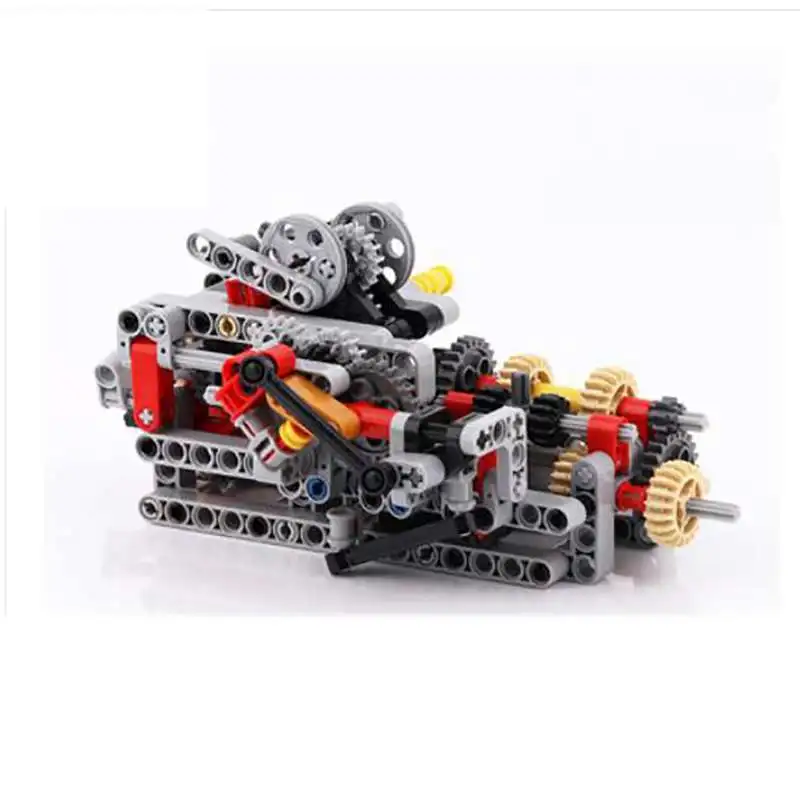 6-speed Gearbox Building Blocks Model Kit MOC Technical Puzzle Bricks Toys Creative Gearbox with APP Control Motor for 8883/8881