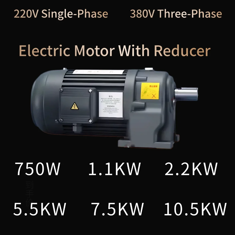 Single Phase Asynchronous Electric Reducer 1.1KW 2.2KW 3.3KW 220V AC Motor High Torque Permanent Magnet Motor Household Farm
