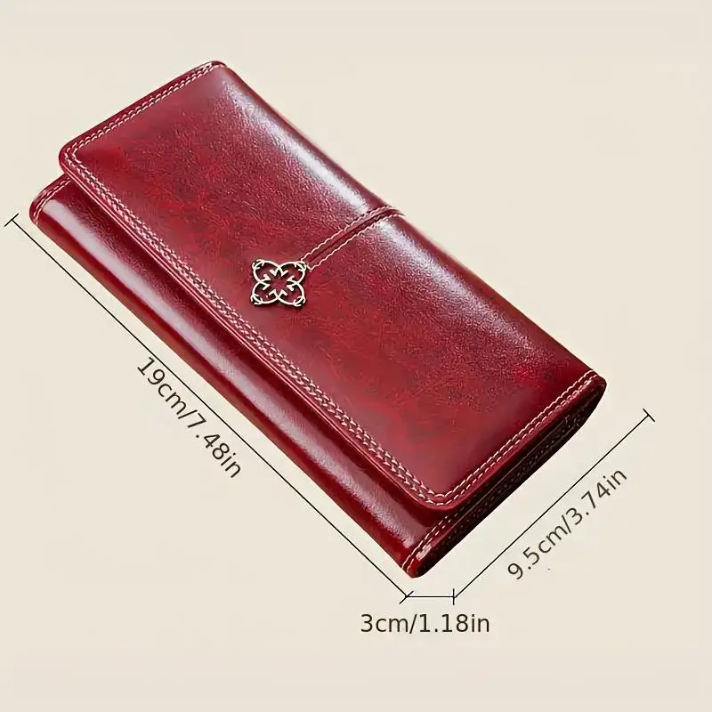 Rose Music Cross Print Leather Women's Wallet Luxury Long Purses for Women Cards Holder Wallets with Zip Coin Pocket Ladies