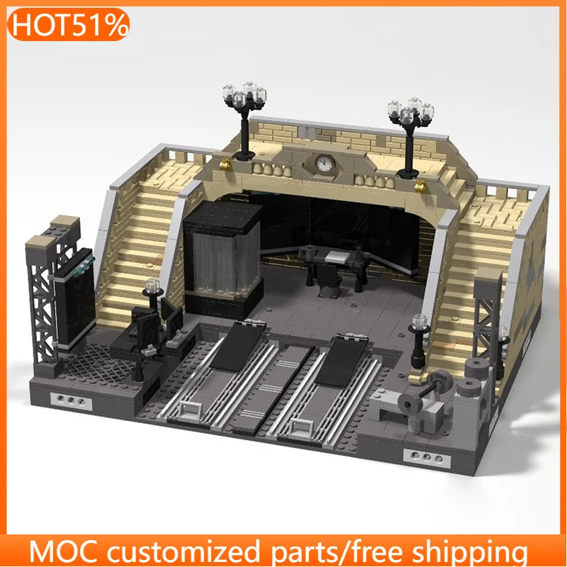 1286 PCS Construction Movie character showdown scene MOC Customize Modular Building Block Popular Design DIY Assembly Toy Gift