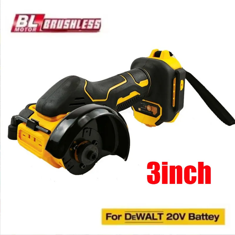 

Cordless Angle Grinder 3 Inch Mini Polishing Grinding Machine Electric Cutting Power Tools for DeWALT 20V 18V Battery