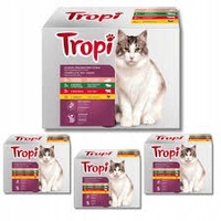 TROPI wet cat food 100g, flavor mix, 48 sachets