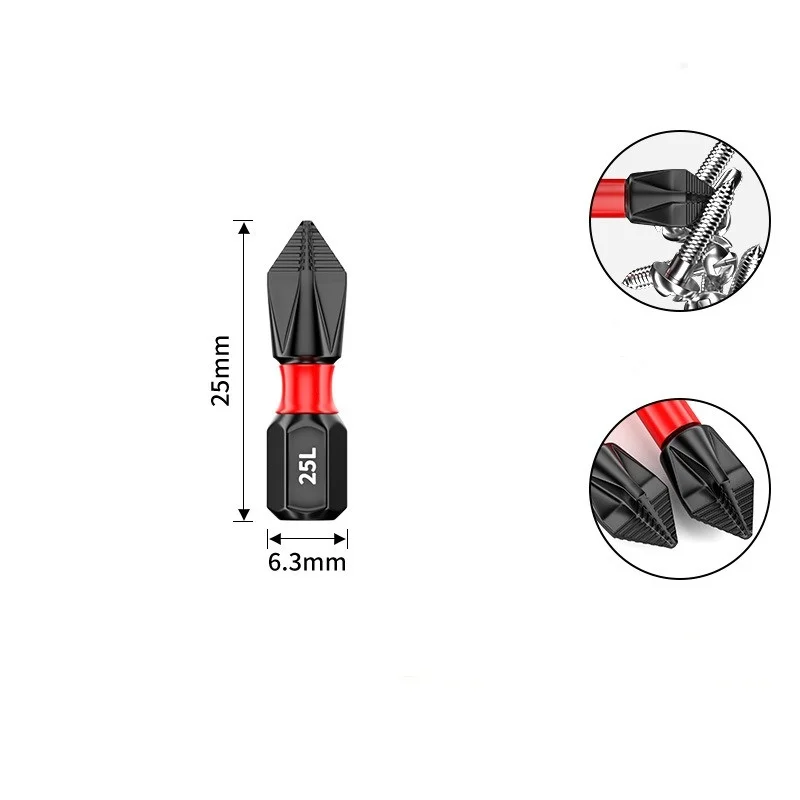 

1Pcs Anti Slip And Impact Resistant Tungsten steel Screwdriver Bit Phillips Screwdriver Bit Magnetic Electric Drill Bit Stro