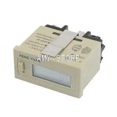 DIN Mounted AC 220V Reset Time Accumulator LCD Display 0 - 9999.9h Counter H7ET-BVM-h