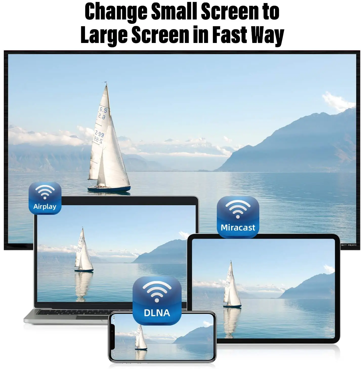 DTECH AnyCast M9 M100 Plus 1080P HD Wireless Mirroring Screen Windows Miracast for Smartphone Tablet hdmi Wifi Display TV Dongle