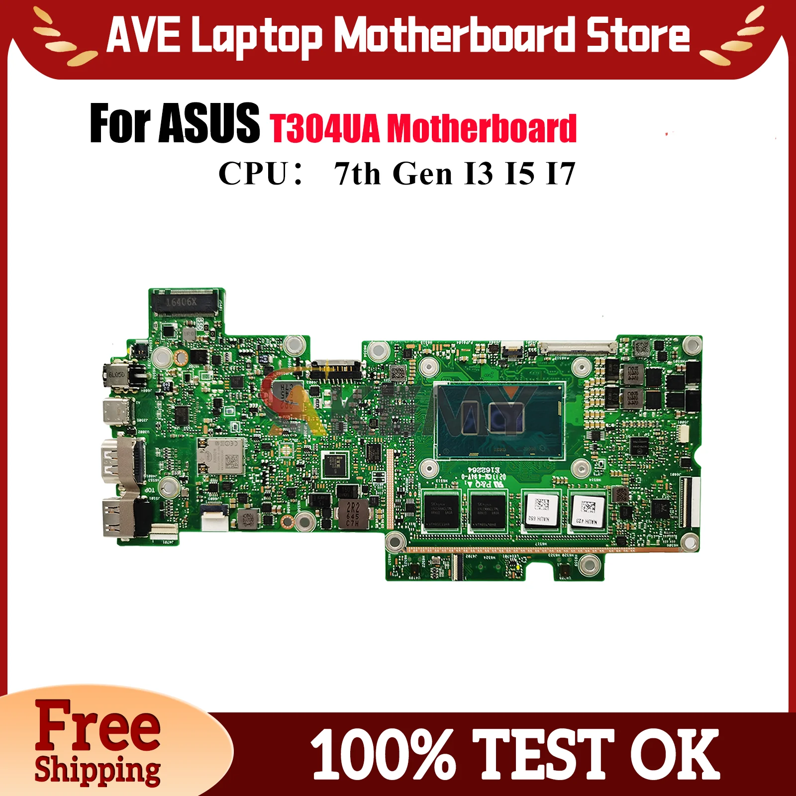 

T304UA Материнская плата для ноутбука ASUS Transformer T304U T304UA Материнская плата для ноутбука с процессором I3 I5 I7 100% тестирование ОК быстрая доставка stk