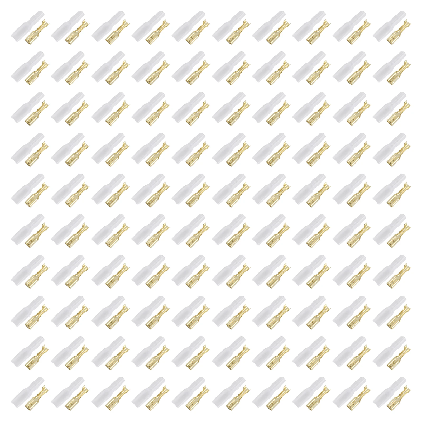 Gold Crimp Terminals Transparent Terminal Sleeves For Protection Connector Moisture Resistant Press-fit Installation