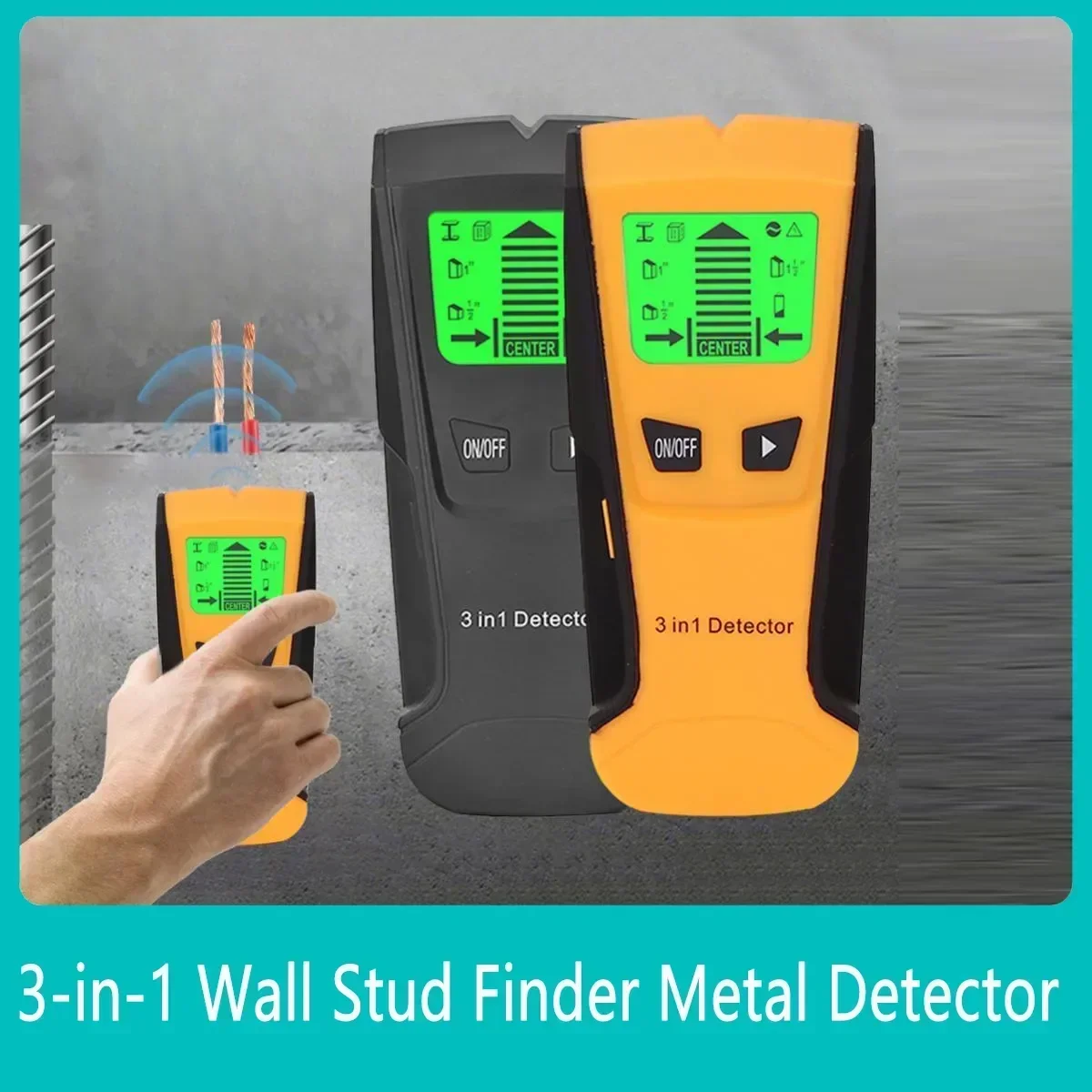 Depth Finder Wire Wall (no Professional Wood Metal Electric Wires Stud Cable Detector Battery) 3-in-1 Scanner Wall Tracker