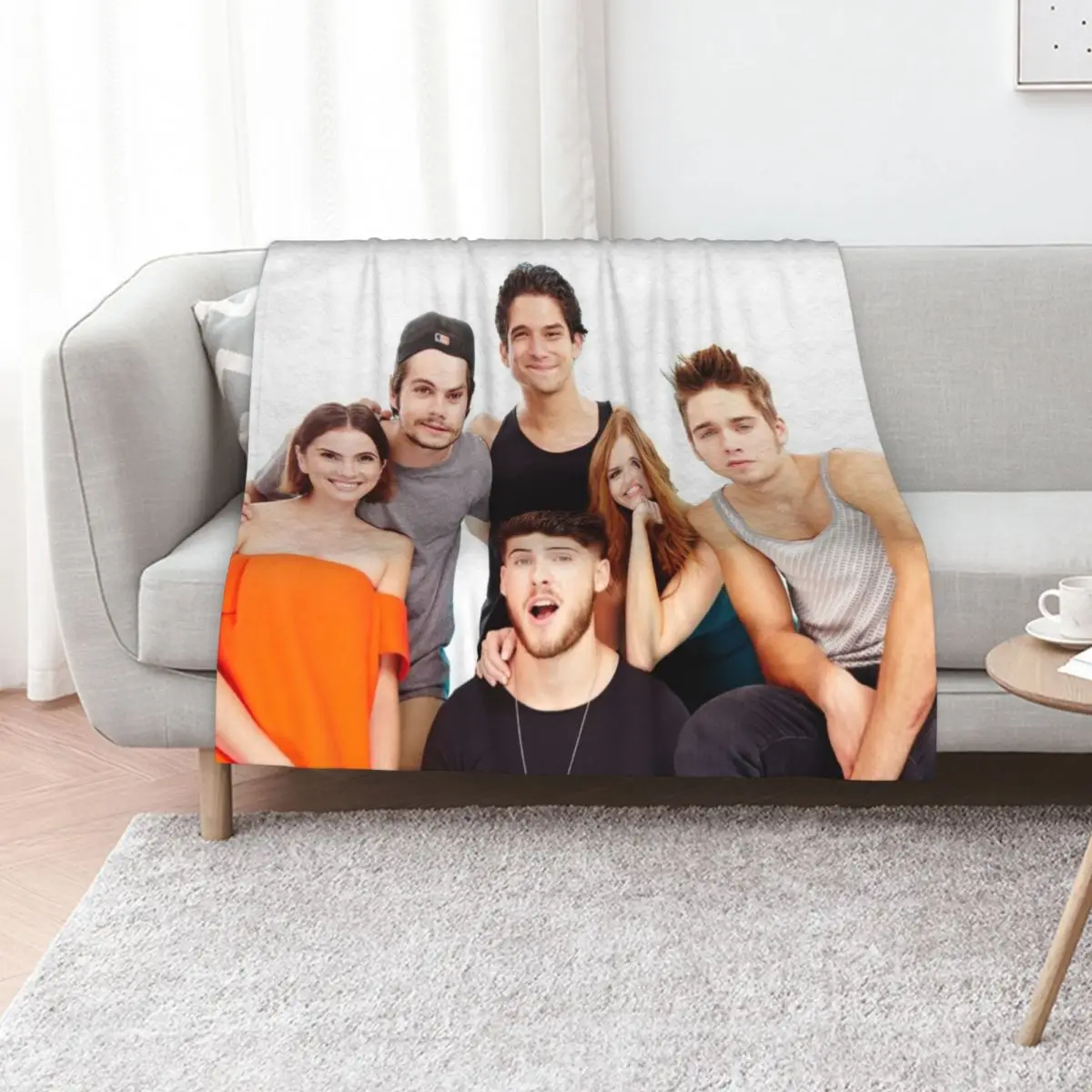 teen wolf cast Throw Blanket Beautifuls Flannels Quilt Loose Heavy Sofa Throw Blankets