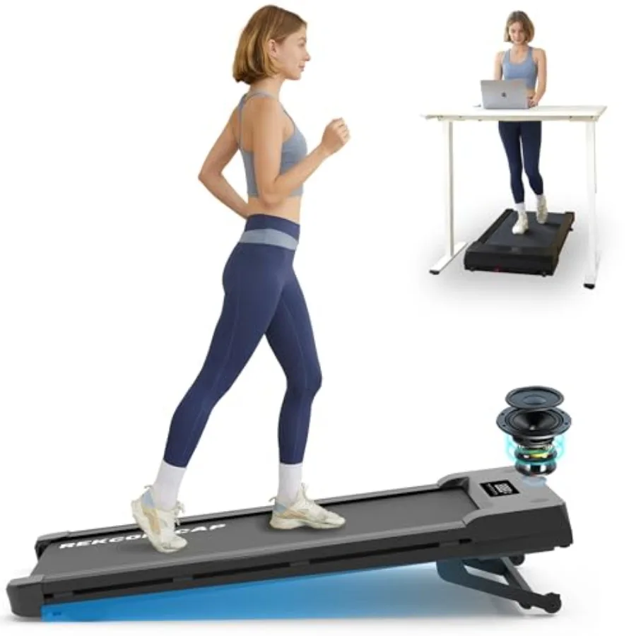 

Беговая дорожка Walking Pad с автоматическим наклоном 12% (9 уровней), нагрузка до 450 фунтов, Bluetooth-колонка, для дома, под стол, скорость до 5 миль/ч
