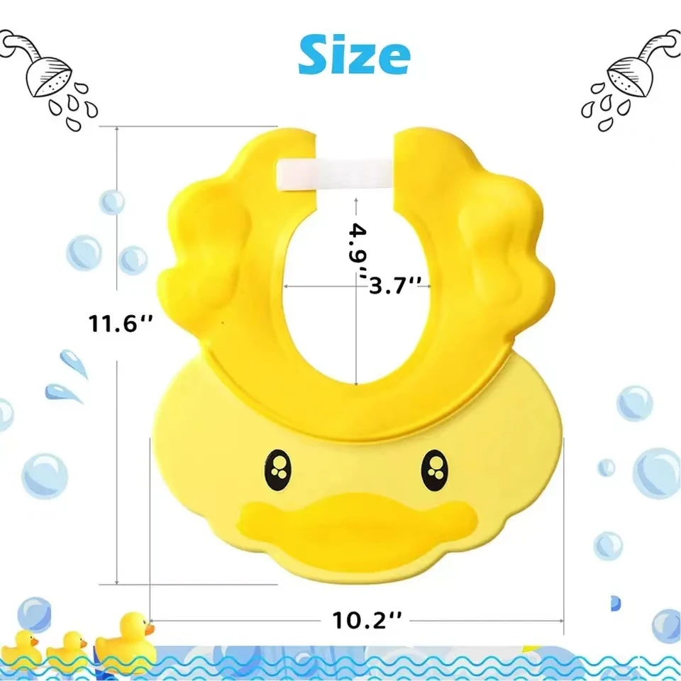 Kids Wash Hair Shield Direct Visor Caps Shampoo Bathing Shower Cap for Children Baby Care Sweet Lovely Hippos Style Baby Hats K