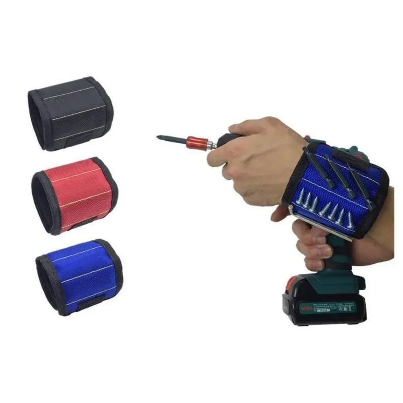 Magnetic Wristband for Holding Screws,Nails,Drilling Bits,Wrist Tool Holder Belts with Strong Magnets Tool Box Organizer