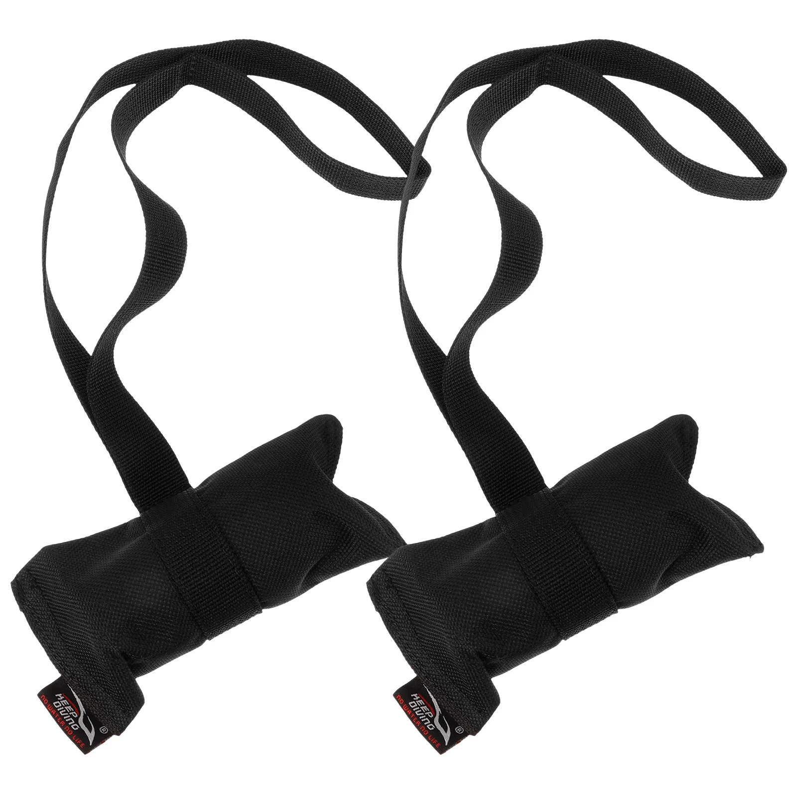 

2 Pcs Anchor Point Pull Rope Boat Kayak Carry Strap Tie down Straps Trailer Tie-downs Black