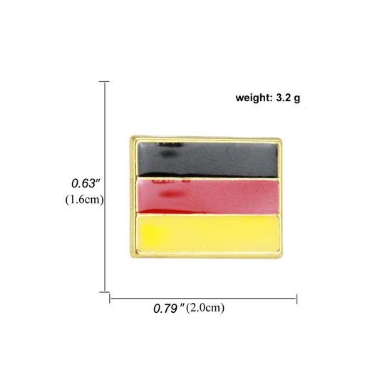 Zinc alloy die-casting metal cartoon national flags, brooch, brooch, German drip oil badge